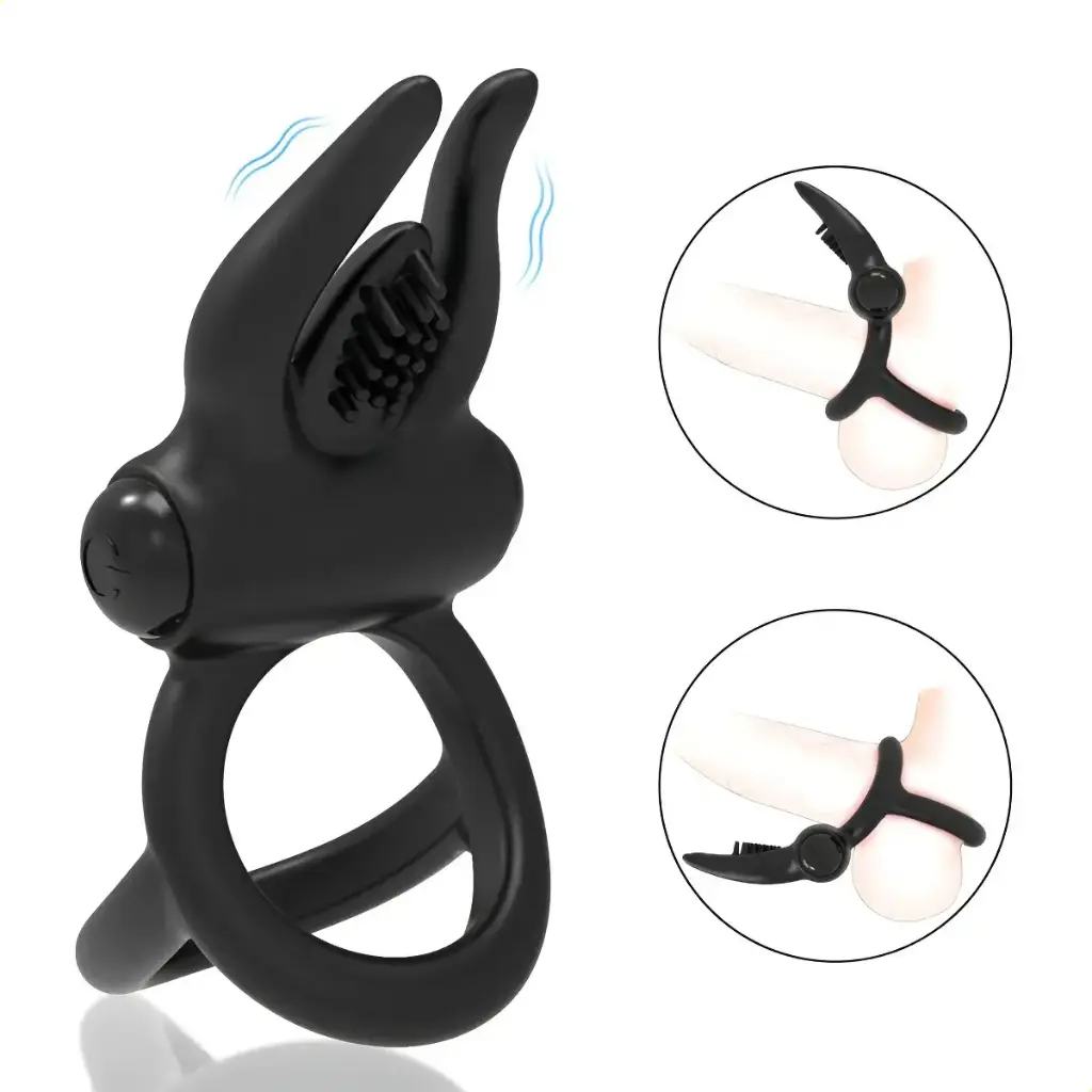 [GM-SJH012] Anillo Doble Vibrador a pilas