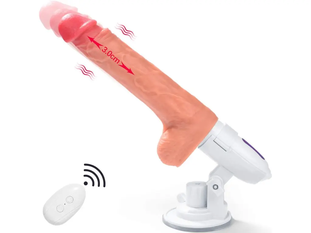 [GM-YJ038] Dildo Vibrador con soporte y movimiento