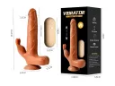 Dildo Vibrador Ultra Realistico Giratorio Y Ventosa Color Marrón