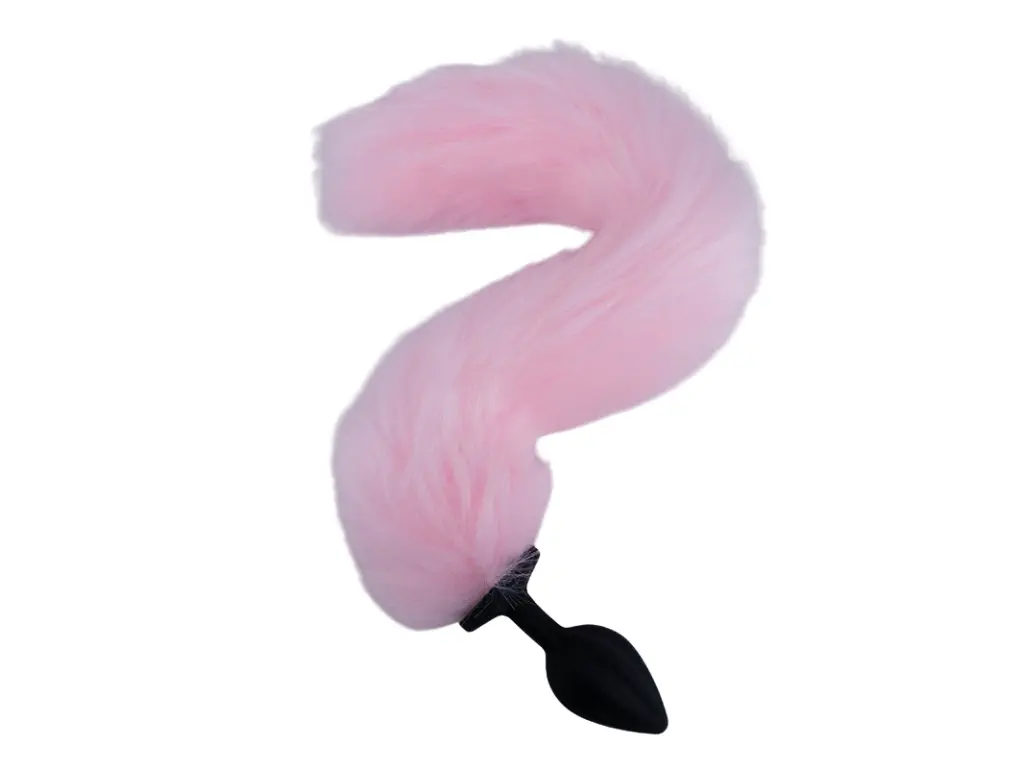 [AP-100-S] Plug Cola de Zorro Rosa - S