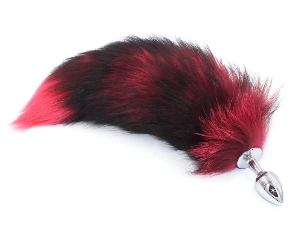 Plug de Metal con Cola de Zorro Bordo