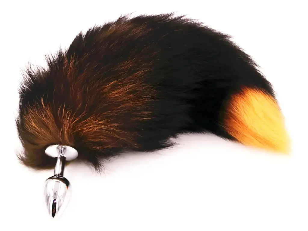 Plug de Metal con Cola de Zorro Marron