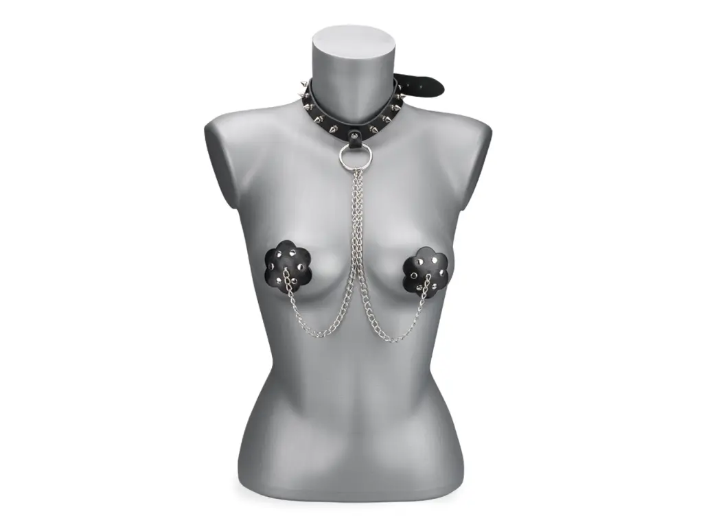 [AS-RT-009] Collar con Tachas con Pezoneras