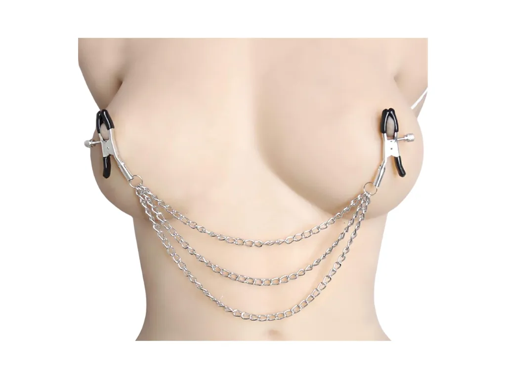 Pinzas para Pezones con Cadena Triple