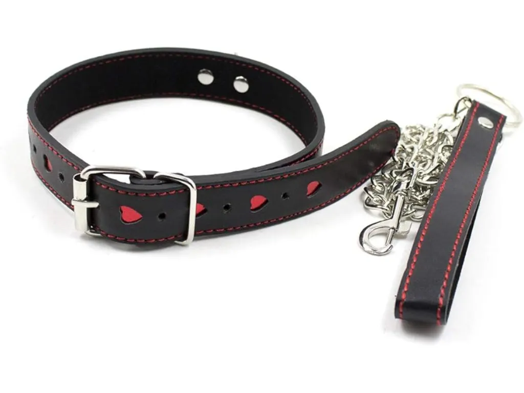 Collar con Corazones y cadena con Mosqueton