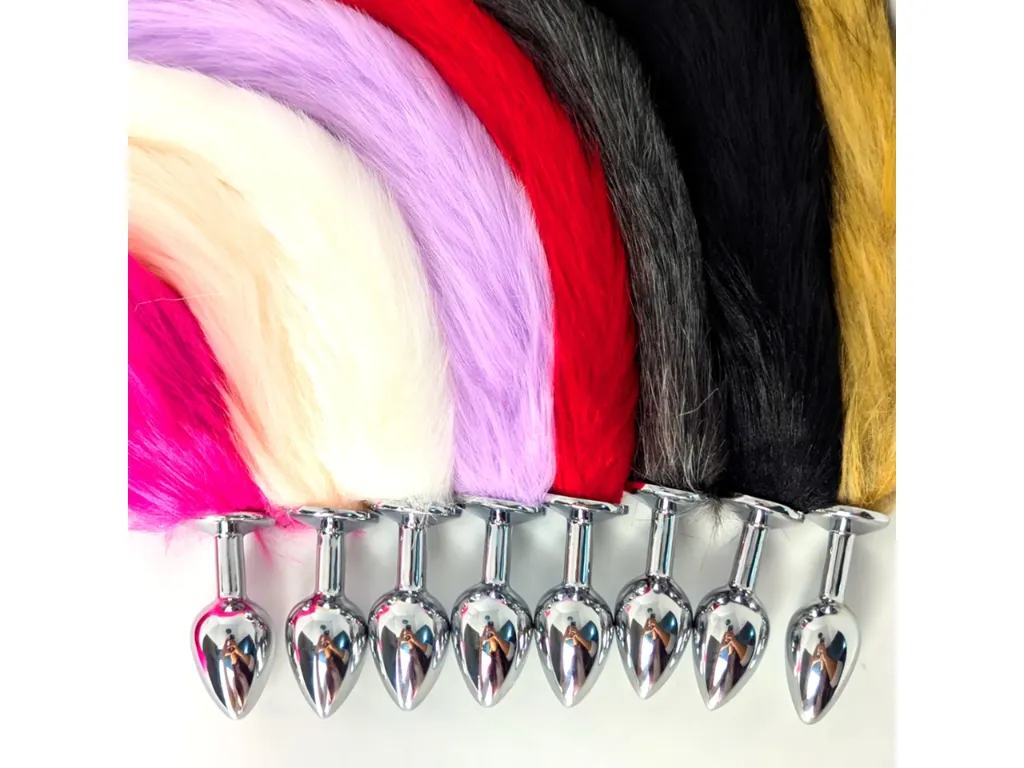 [AP-117-M-BLANCO] Plug Cola de Zorro - M (Blanco)