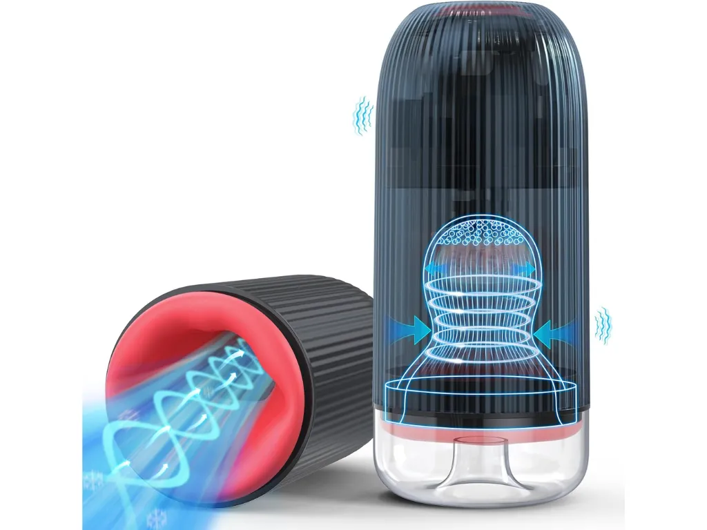 [AS-GM-FJ036] Bouche - Masturbador 3 en 1 - Succion, Vibracion, Movimiento