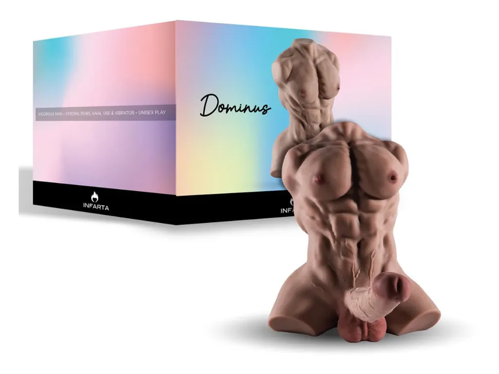 Dominus - Torso con Vibracion Masculino con Ano y Pene