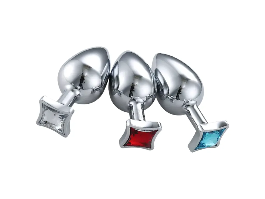 [LS-JS-49-M] Plug Anal de Aluminio Joya Diamante - M