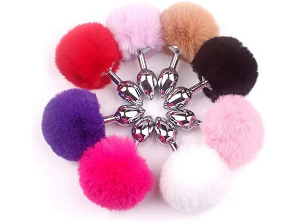 Plug Anal de Aluminio con Pompon - S