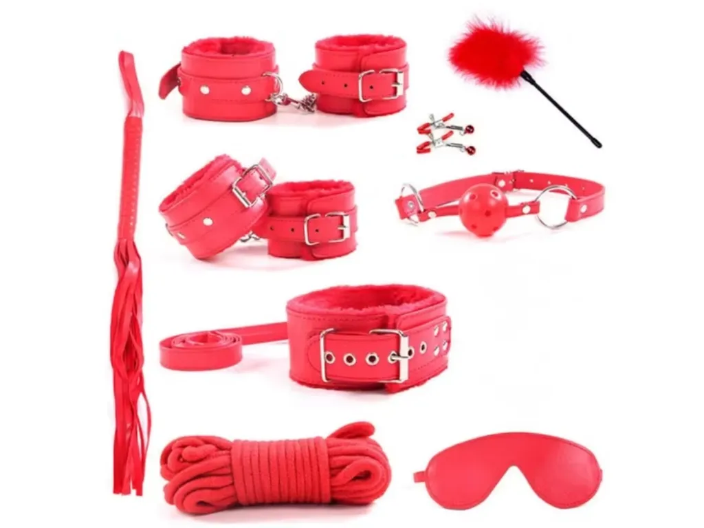 Kit BDSM 9 Piezas Rojo