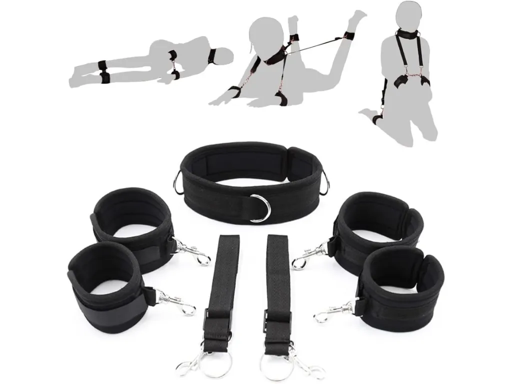 [CB-008] Kit Inmovilizador con Collar Esposas y Correas