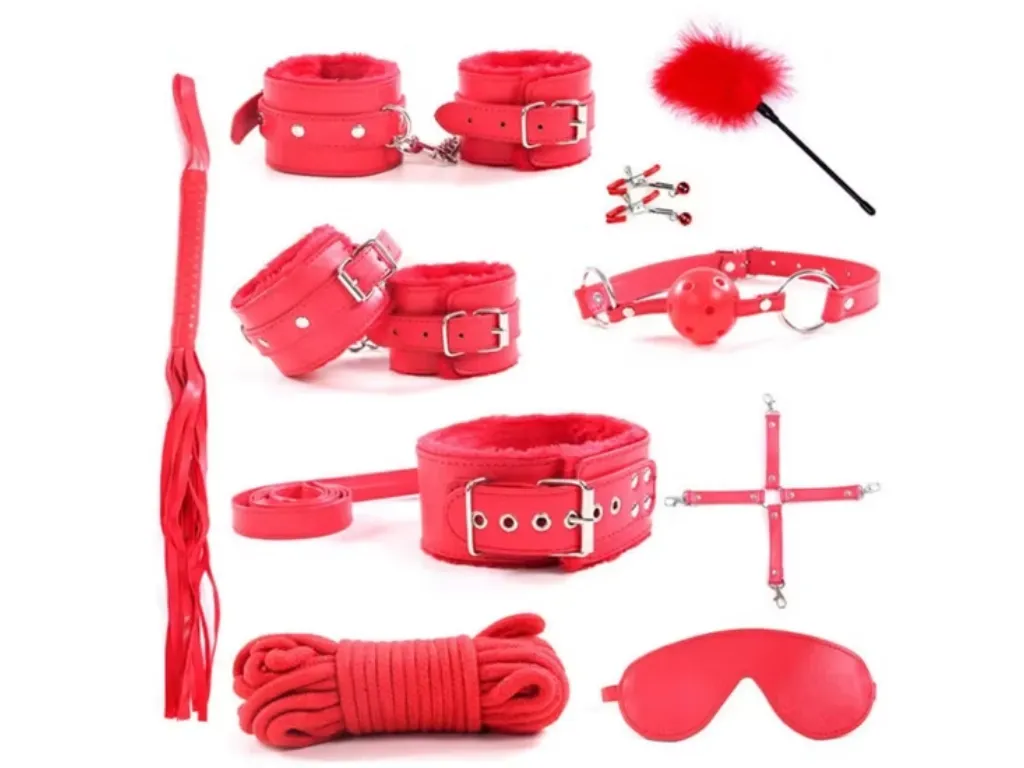 Kit BDSM 10 Piezas Rojo
