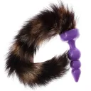 Plug Silicona Cola de Zorro Marron - S