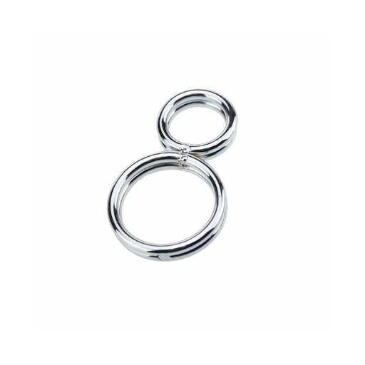 [1956-15] Anillo Acero Doble "COCK N' BALL RING"