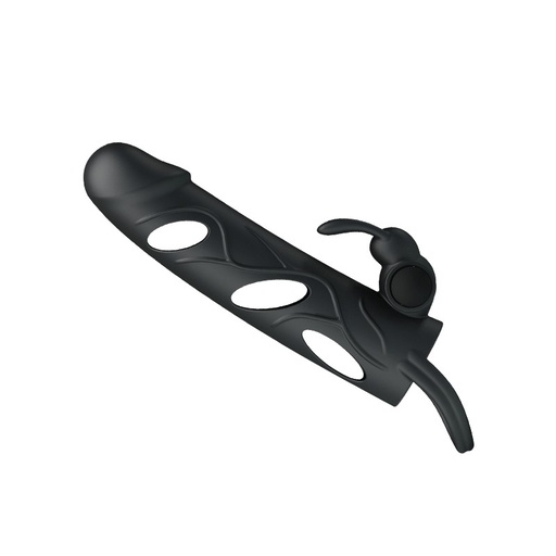 [BI-026216] FUNDA CON VIBRADOR Y EXTENSIÃ“N EXTIENDE 2CM - 14CM X 3CM SILICONA