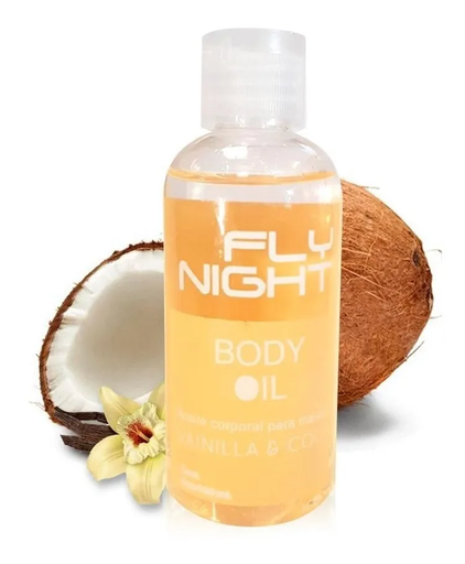 [FN-C5041] Aceite Masaje Coco y Vainilla 100 cc. Fly Night