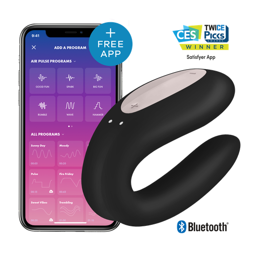 [J2008-16-1] Satisfyer Double Joy Black