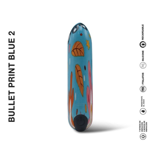 [ST-BU-0061-BLUE] Bullet Print 2 Blue - Bala Vibradora