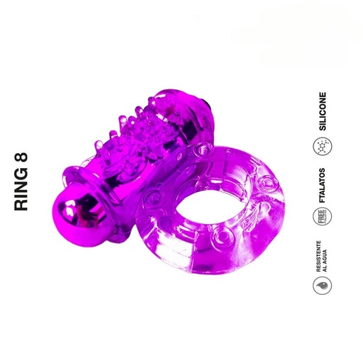 [ST-RC025-PURPLE] RING 8 - ANILLO VIBRADOR VIOLETA