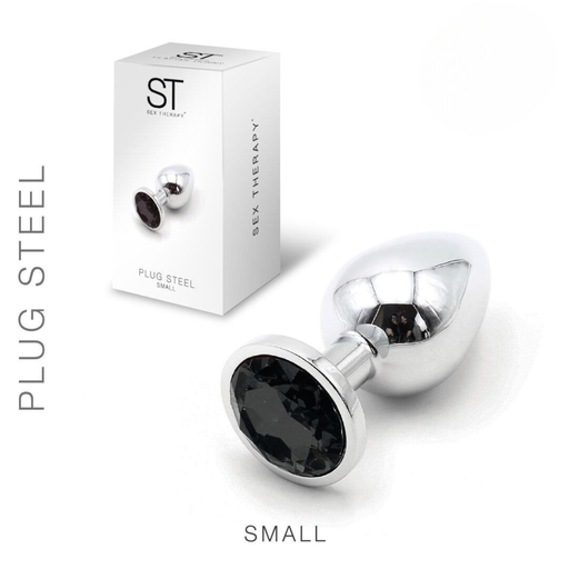 [ST-RY-001-BLACK] Anal Plug Steel Black S