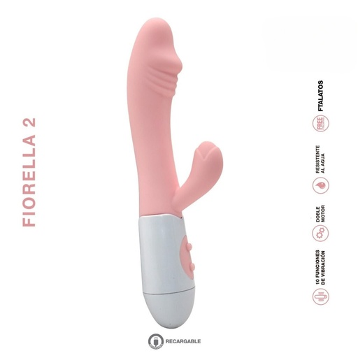 [ST-VB-0263] Vibrador Rabbit Fiorella 2 - Rosa