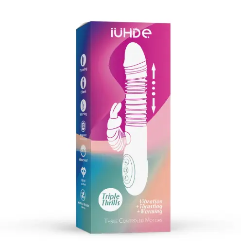 [VN-200304] Vibrador con Empuje y Temperatura Automatica - Recargable