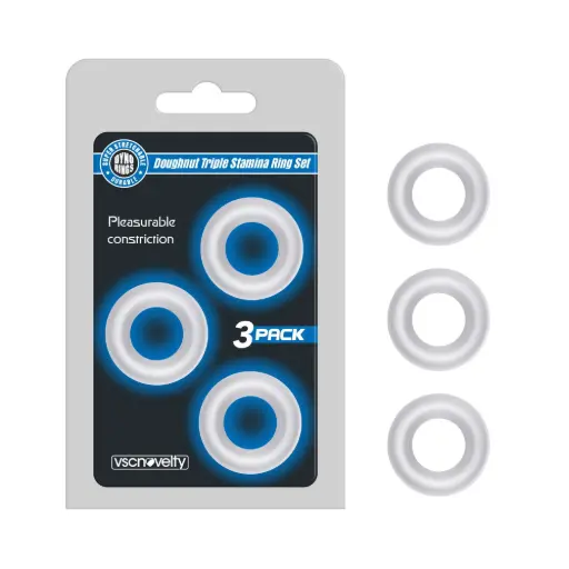 [VN-343001-Clear] Doughnut Triple Stamina Ring Set Clear