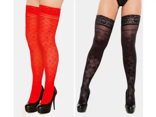 Medias Bucaneras Fantasia con Puntilla Siliconada