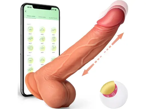 [GM-YJ037] Dildo Vibrador con Movimiento y APP