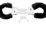 Fetiche Furry Cuffs – Esposas metal c/plush Negro