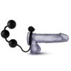 ANAL ADVENTURES PLATINUM - SILICONE ANAL BEADS WITH VIBRATING C-RING - BLACK - Imagen 2