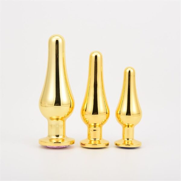 Plug Anal Metal Dorado Pinito - Imagen 2