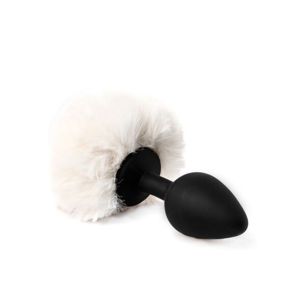 Plug Anal Silicona Cola Conejo Pompon Mediano