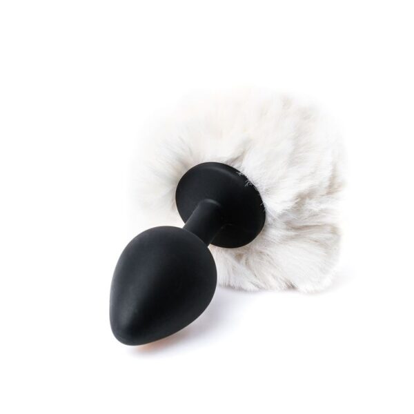 Plug Anal Silicona Cola Conejo Pompon Mediano - Imagen 3