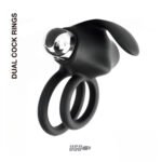 Dual Cock Ring usb – Negro