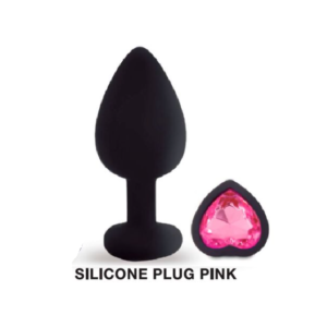 Plug Silicona Corazon Pink M