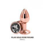 Plug Small Gold Rose Round