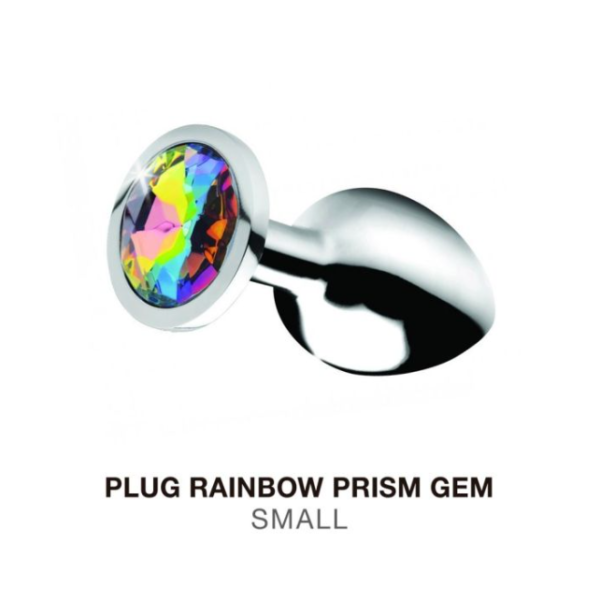 PLUG RAINBOW PRISM GEM SILVER SMALL