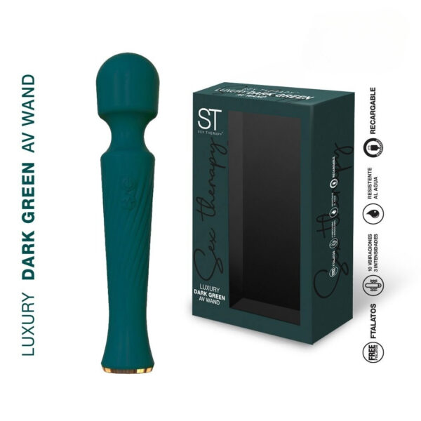 Luxury Dark Green Wand Masajeador