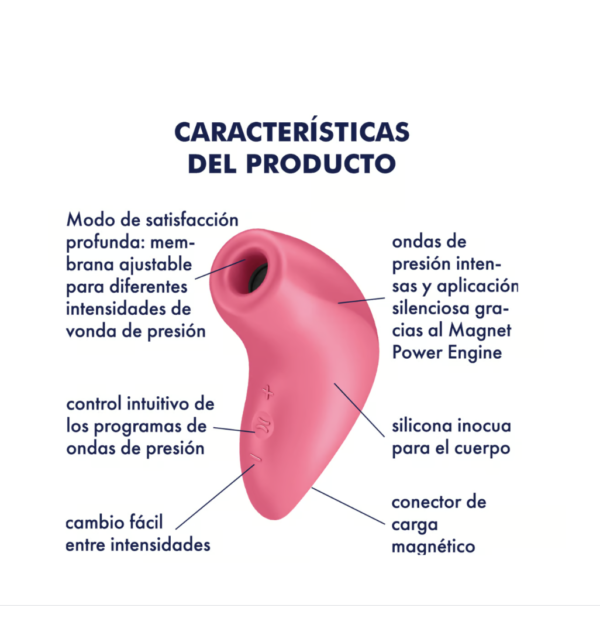 Magnetic Deep Pulse (Pink) - Vibrador con succionador