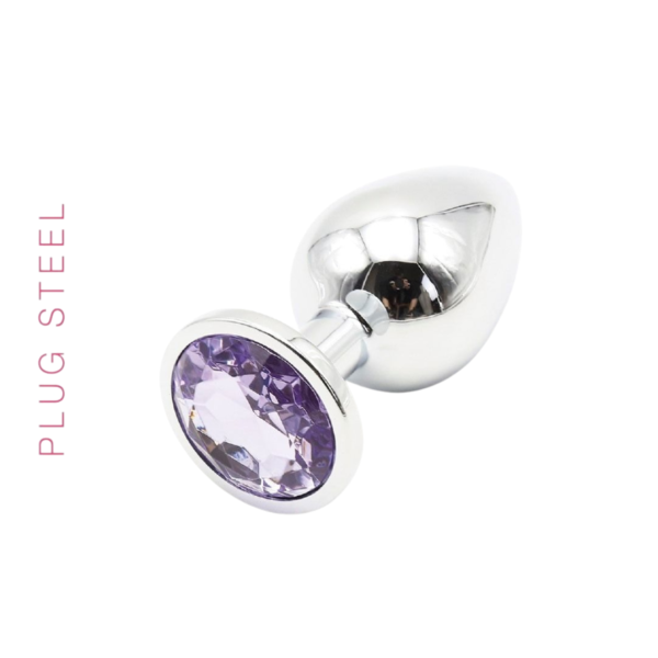 Anal Plug Steel Purple Small