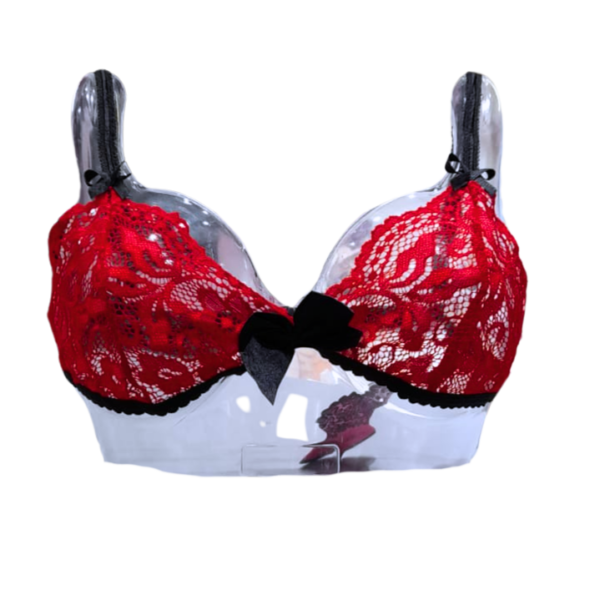 Triangulito Cherry Rojo & Negro - bralette - Imagen 5