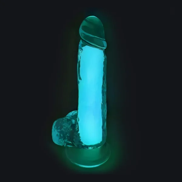 Dildo Realistico Brillante Azul - Imagen 3