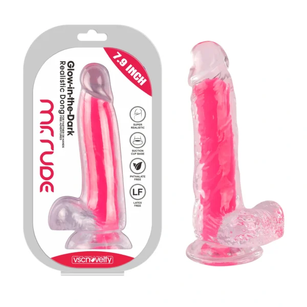 Dildo Realistico Brillante Rosa