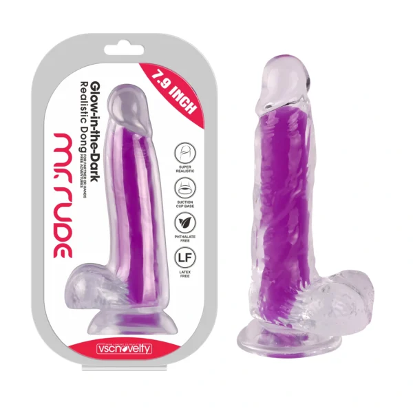 Dildo Realistico Brillante Violeta