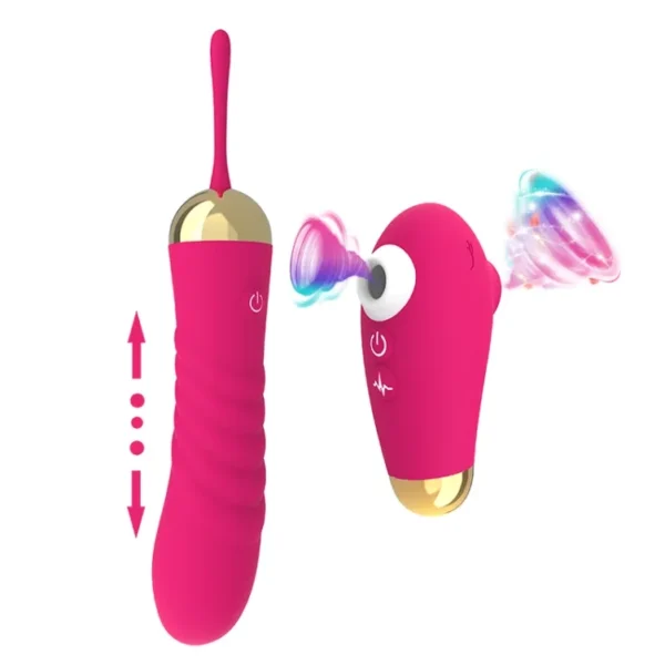 Huevo Vibrador y Succionador Con Pulsacion con Temperatura Automatica - Recargable - Imagen 2