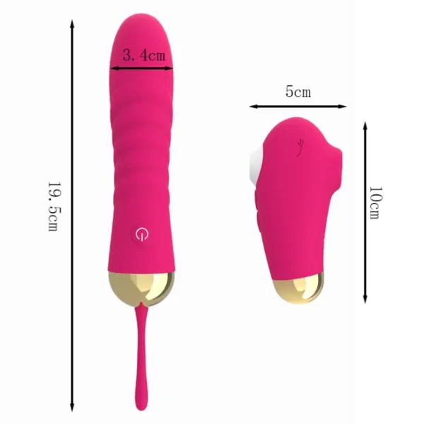 Huevo Vibrador y Succionador Con Pulsacion con Temperatura Automatica - Recargable - Imagen 3