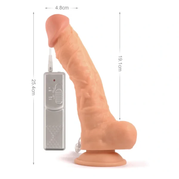 Dildo Con Ventosa y Vibracion Con Control 25 Cm - Imagen 2