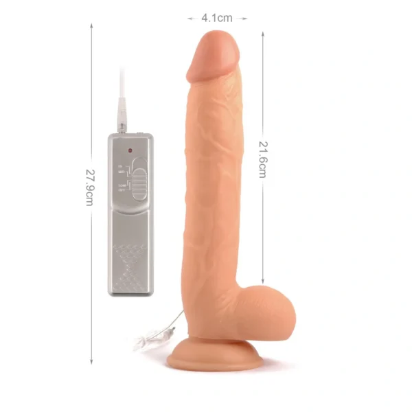 Dildo Con Ventosa y Vibracion Con Control 28 Cm - Imagen 2